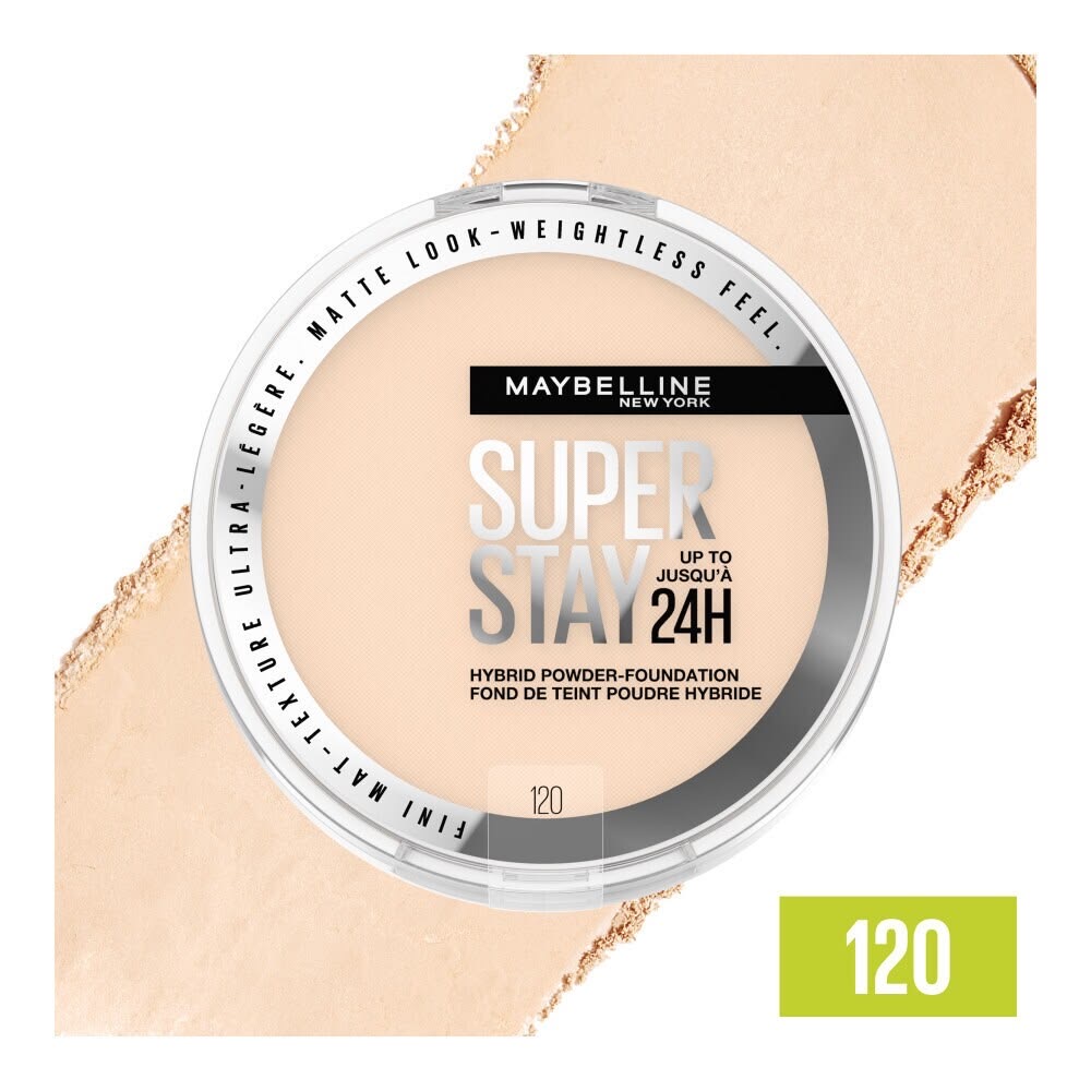 Polvo compacto Superstay Full coverage 24H (tono 120) 6g Maybelline
