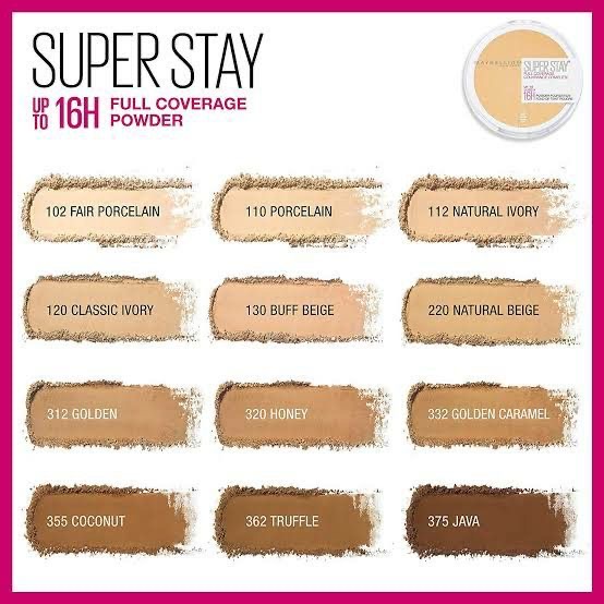 Polvo compacto Superstay Full coverage 24H (tono 130) 6g Maybelline
